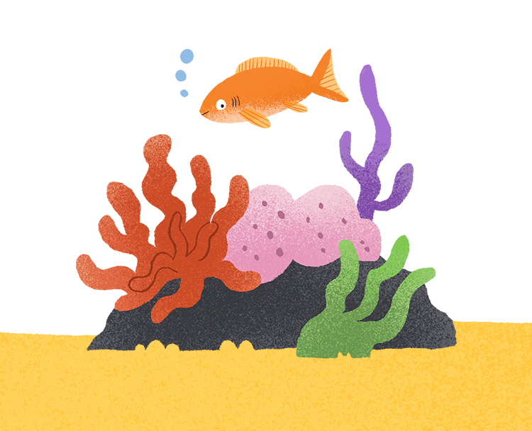 BrainBots on the sea floor