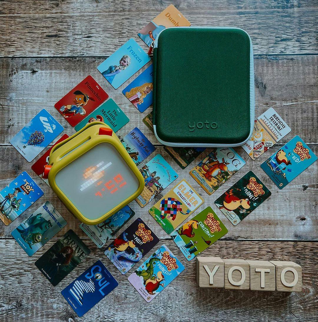 Yoto Player with cards and card case