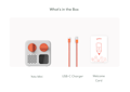 What's in the Mini box - Yoto Mini, USB-C Charger and Welcome card