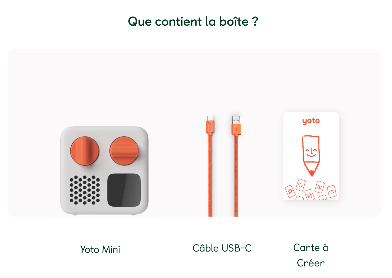 Que contient la boîte ?