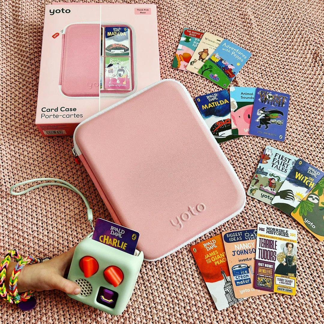 Yoto Mini with a Card Case and Yoto Cards