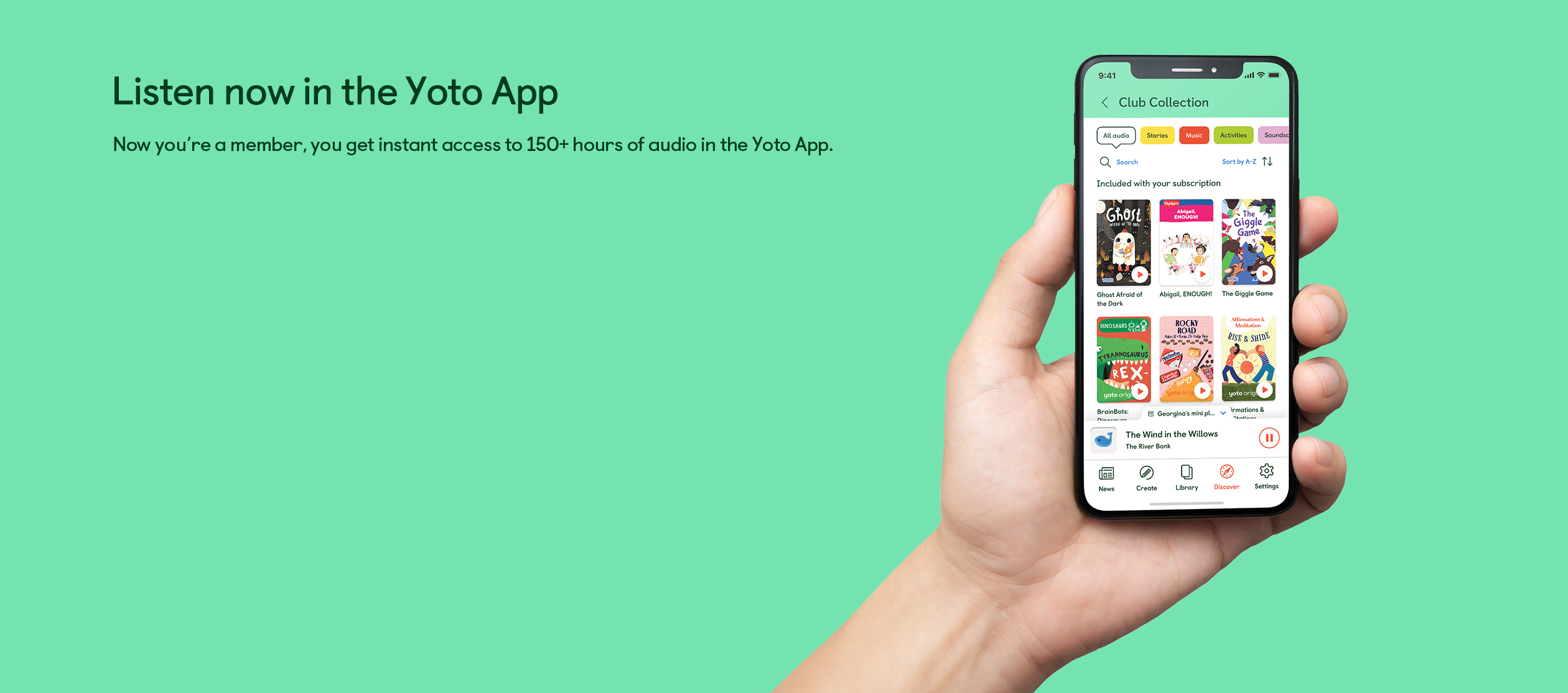 Listen now in the Yoto App