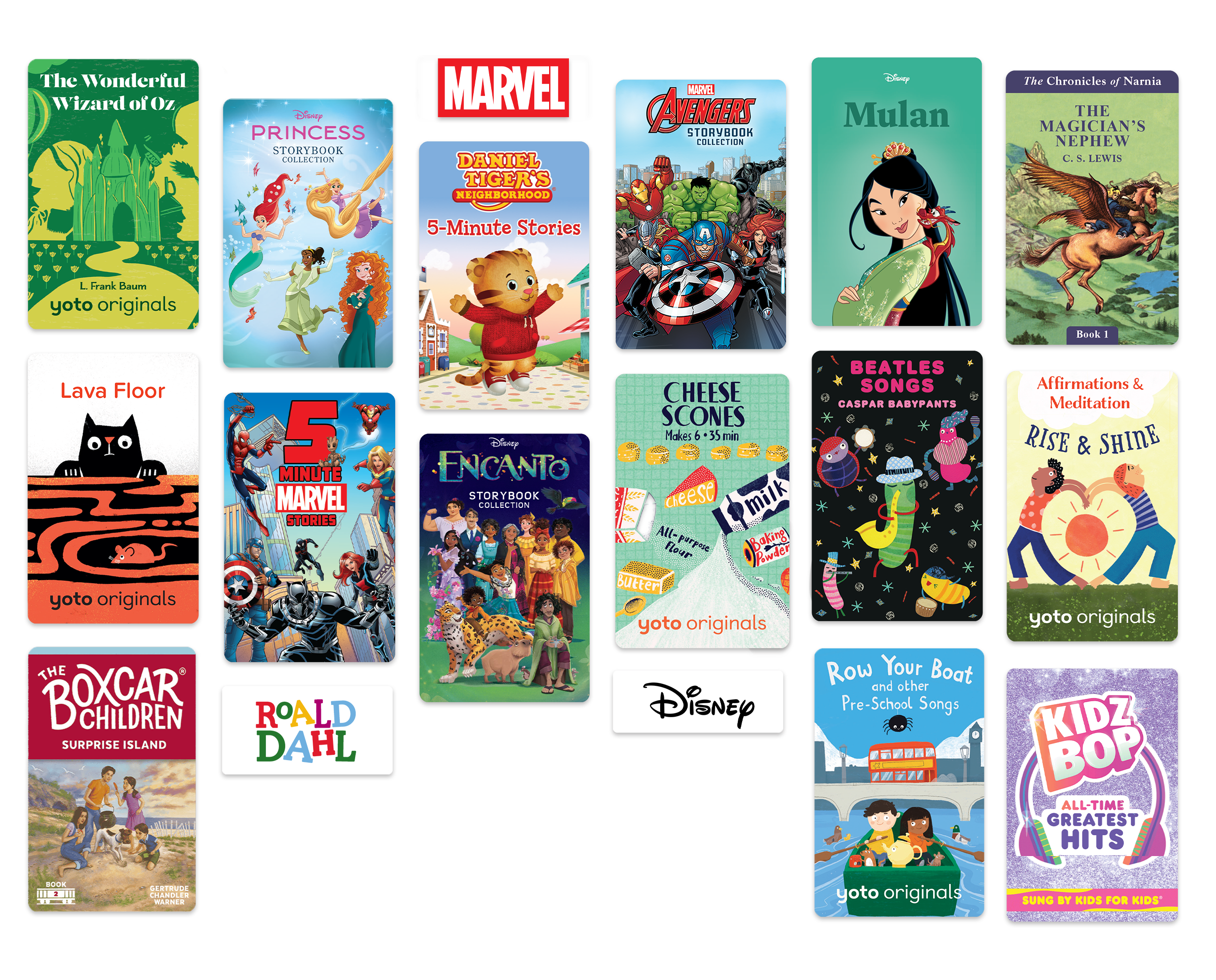 US & CA card range flat lay