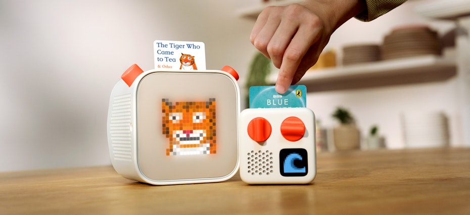 Yoto Player and Yoto Mini with The Tiger Who Came to Tea and Blue Planet cards