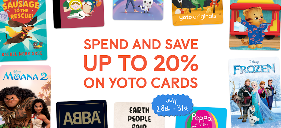 Spend and Save Sale! Up to 20% off Yoto Cards from 28th to 31st of July