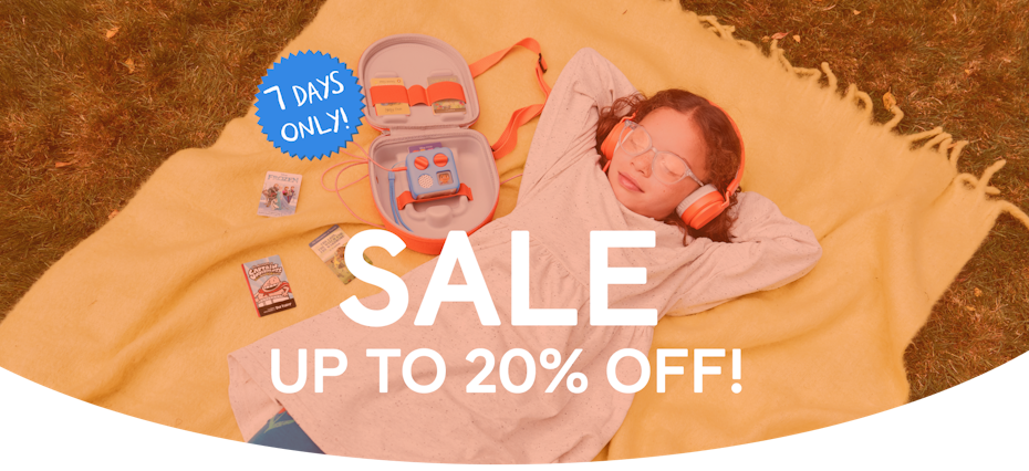 Get 20% off Yoto players and accessories, and 15% off all the cards in our store.