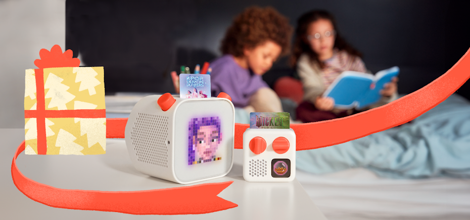 Yoto Player and Yoto Mini in gift wrapping