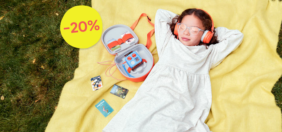 -20 % sur tout l’univers Yoto et sur une sélection de cartes, juste avant les grandes vacances ? Le timing est parfait. C’est le bon moment pour vous équiper. Promis, ils vont adorer !