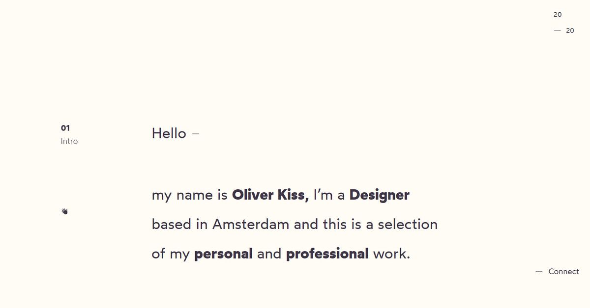 oliver kiss personal portfolio