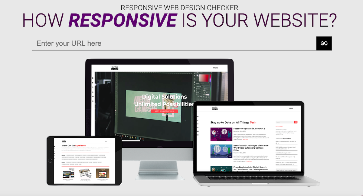 web design responsive test