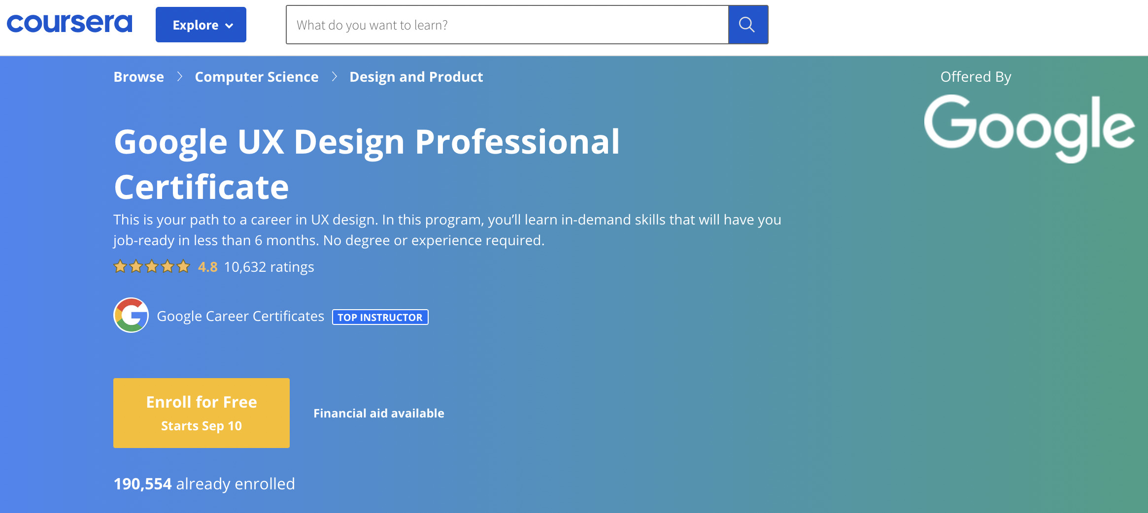 Google UX Design Certificate 