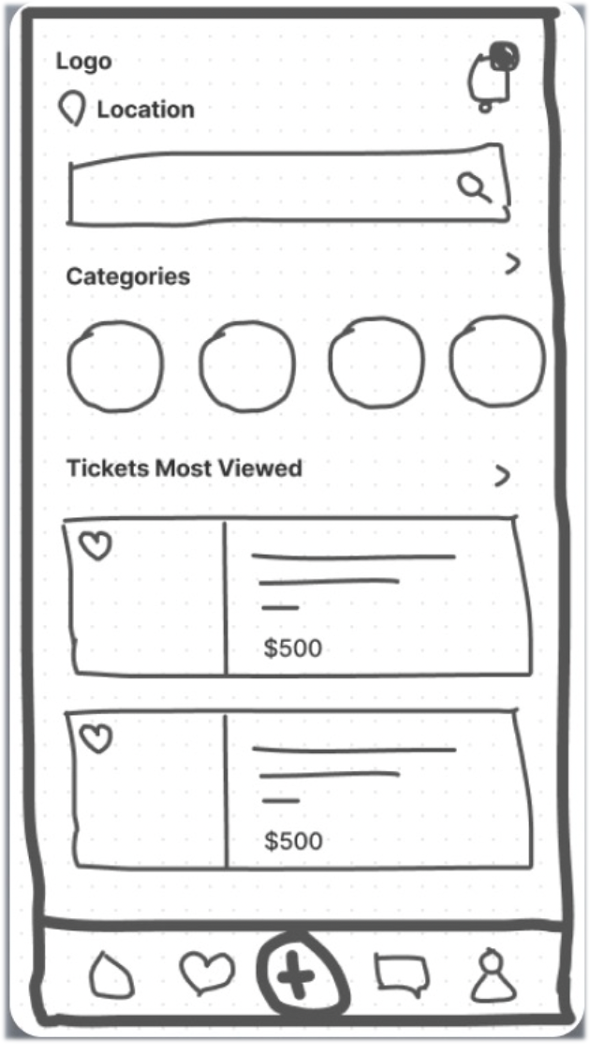 Mid-level Mobile App Wireframe