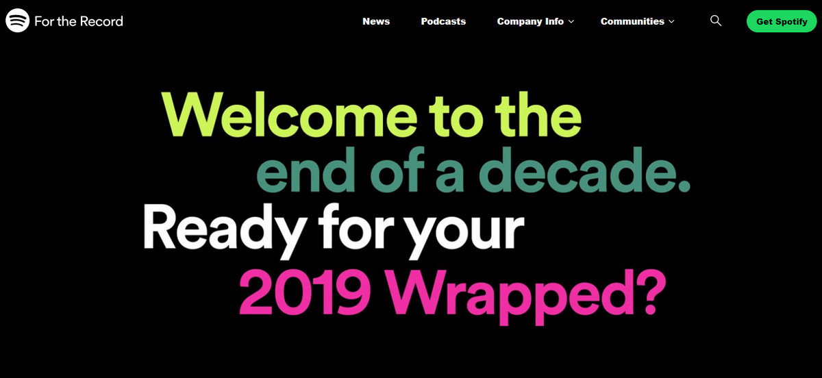 Personalized Spotify Wrapped 2019