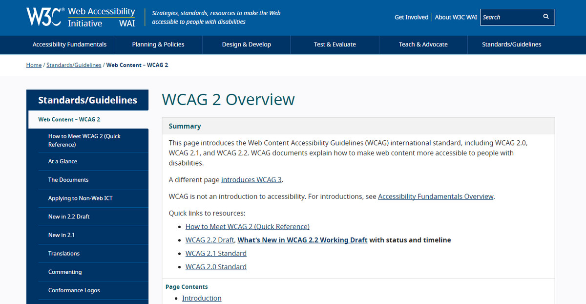 WCAG 2.0