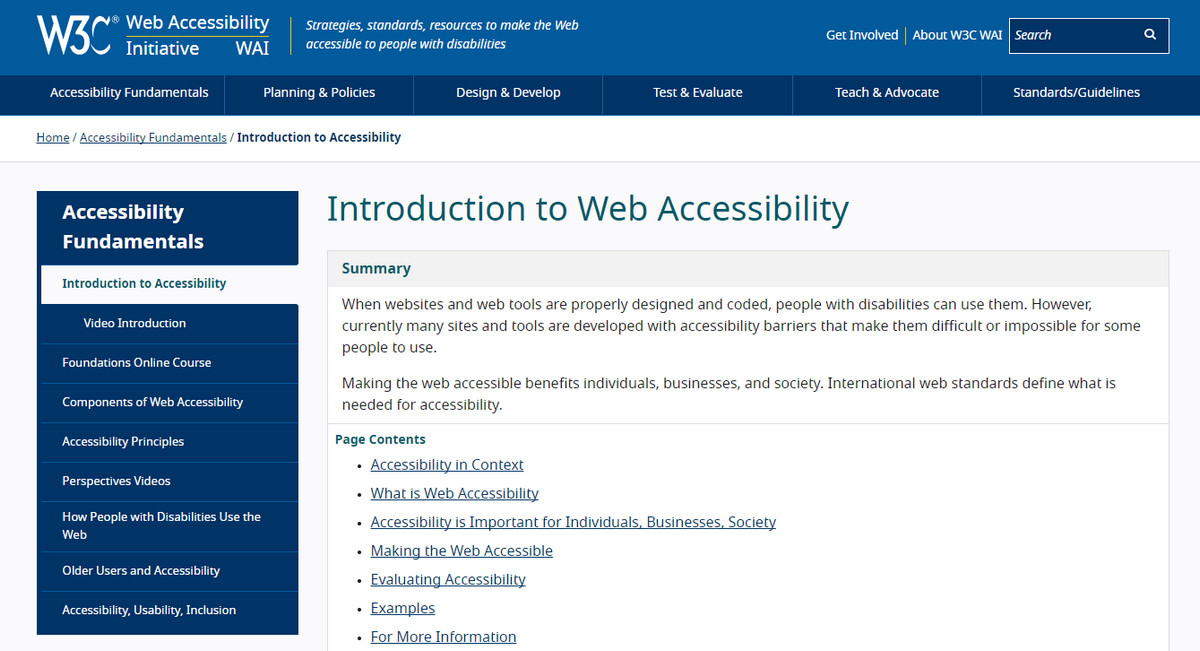 Web Accessibility Initiative