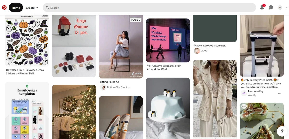 Pinterest Responsive Website