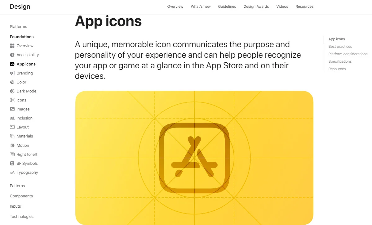 App Icons – Human Interface Guidelines