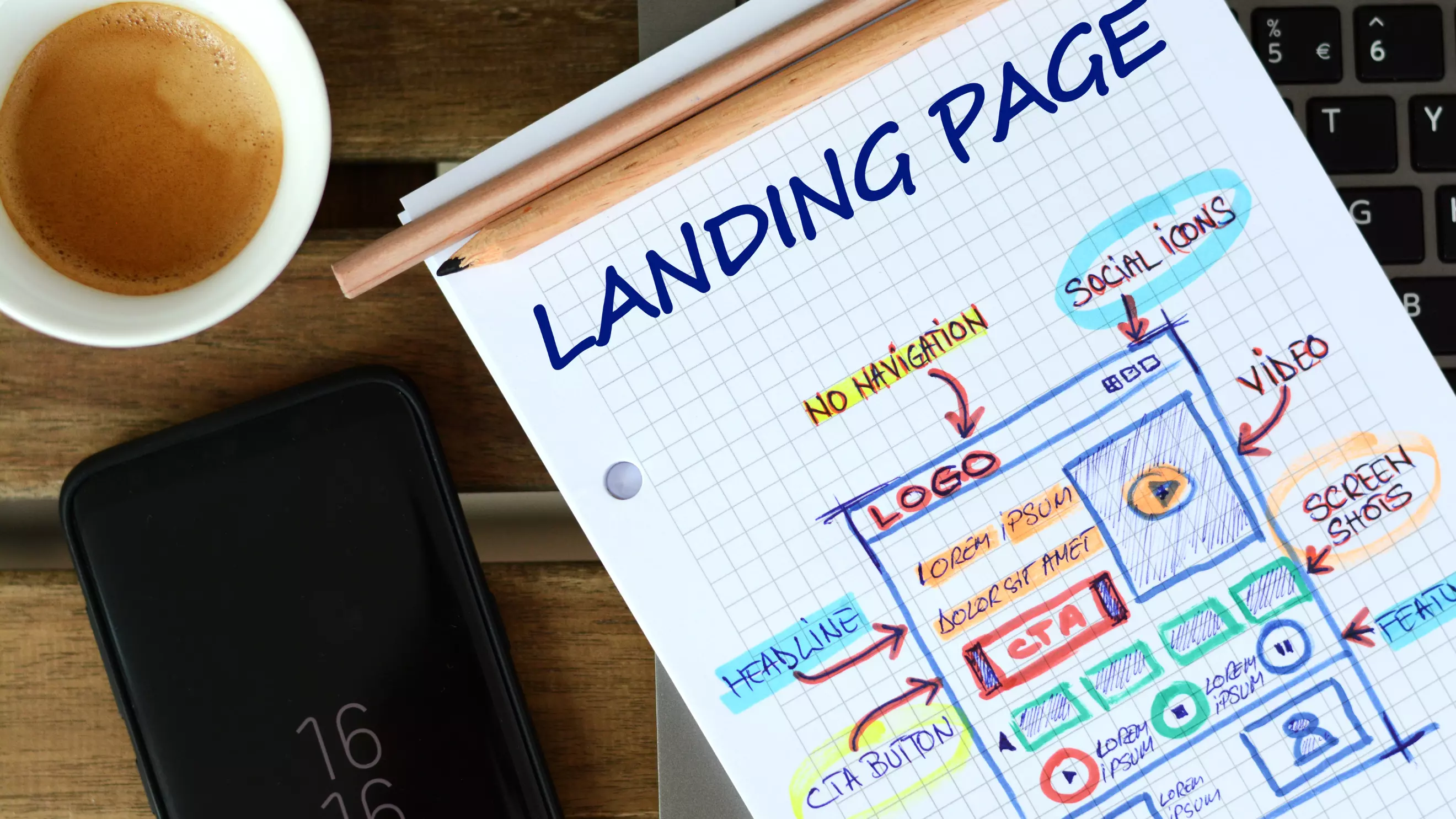 Elements of landing page