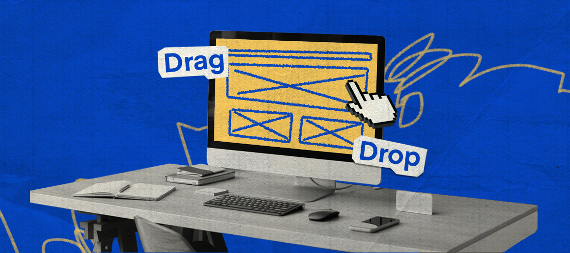 Drag and drop functionality makes low code development more convenient