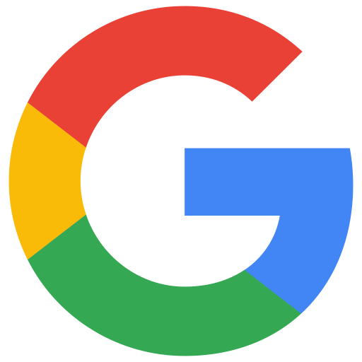Colorful letter G in a mix of blue, red, yellow, and green