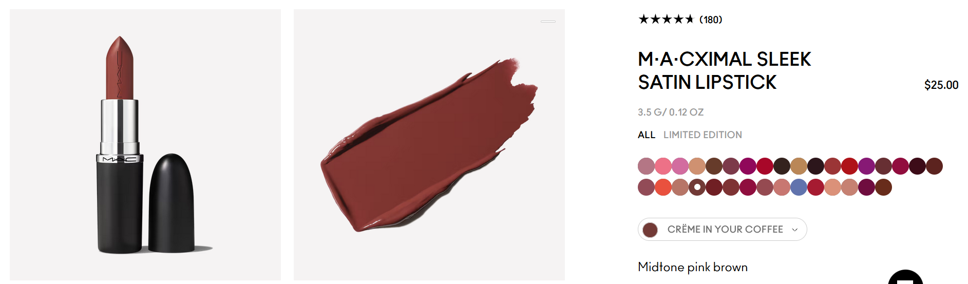 A black tube of red lipstick