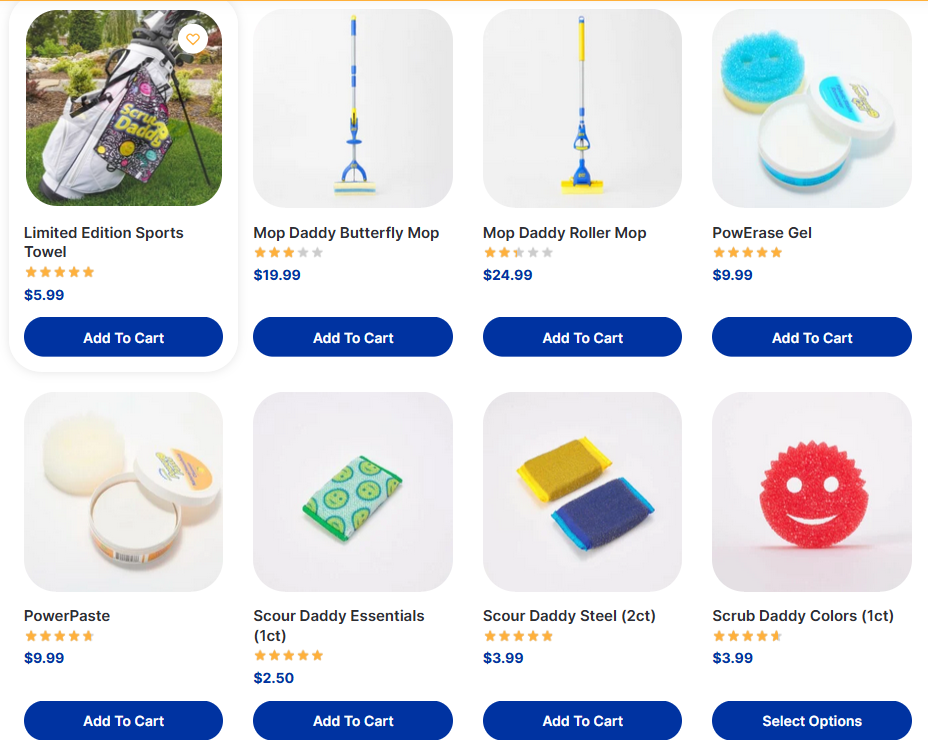 Mops, sponges, and cleaning pastes