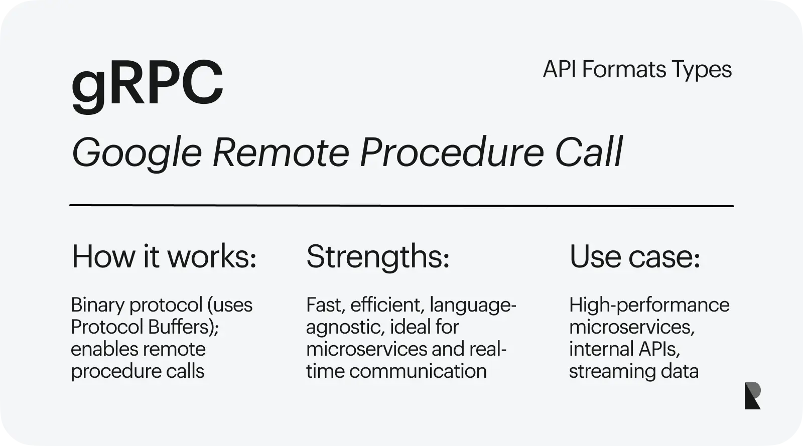 gRPC API format