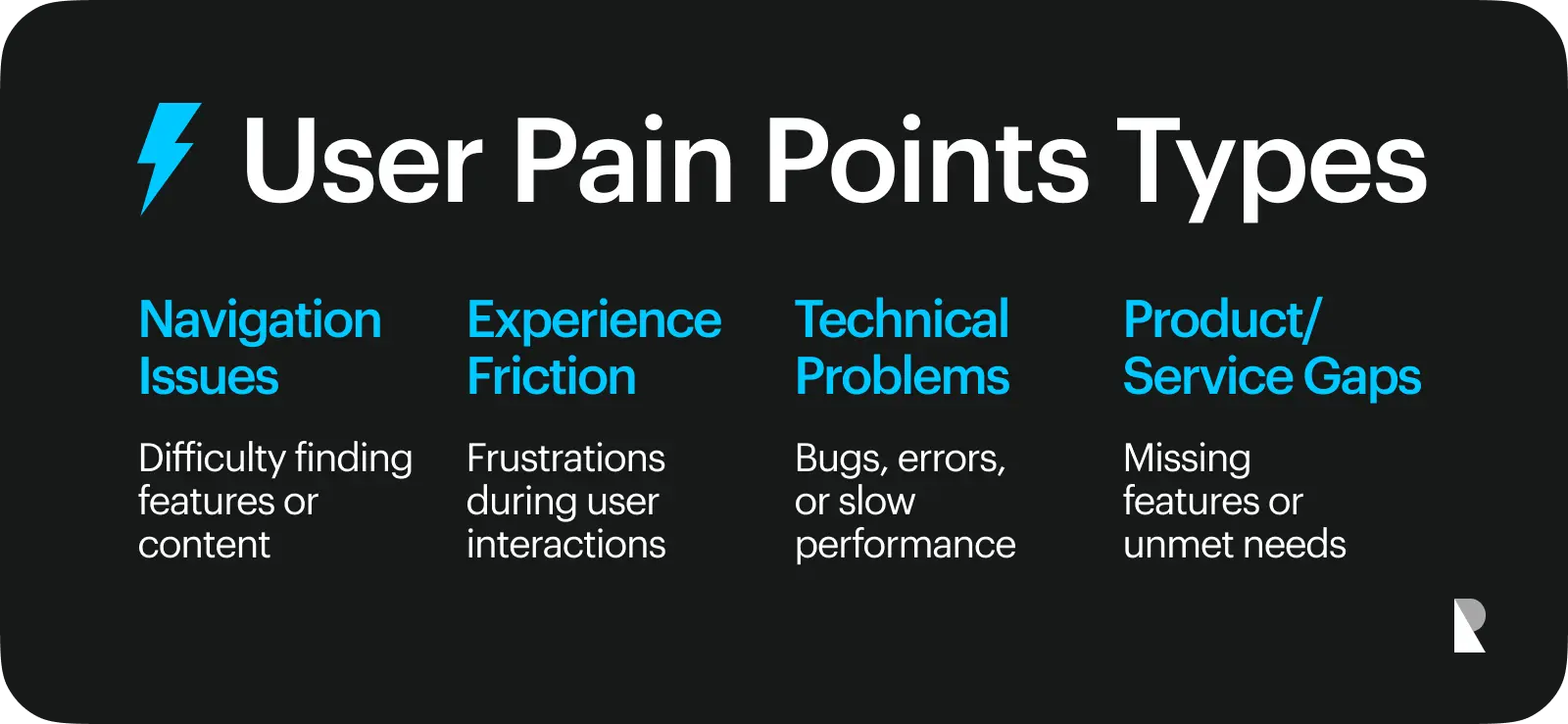 User pain points types