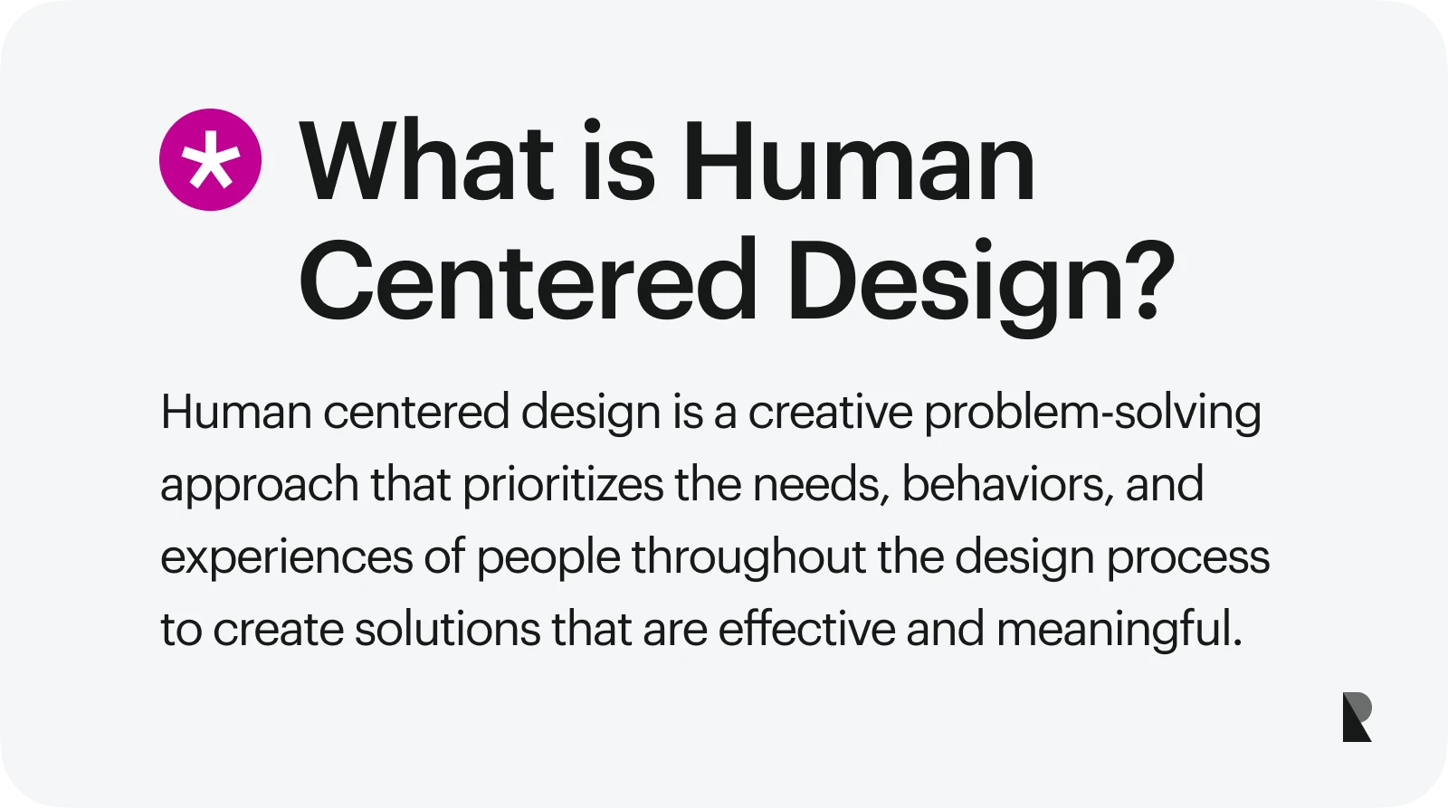 What is human centered design?