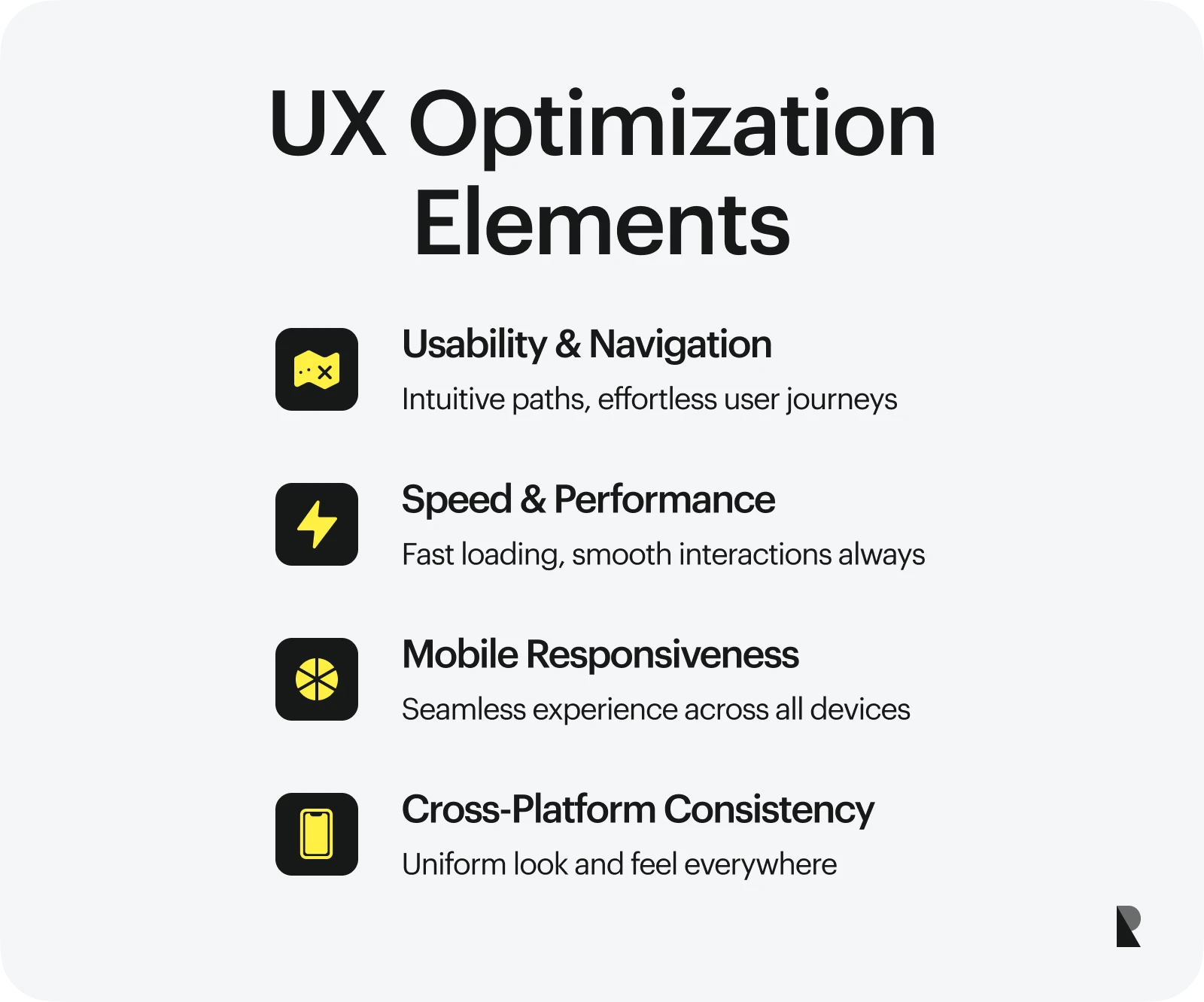 UX optimization elements