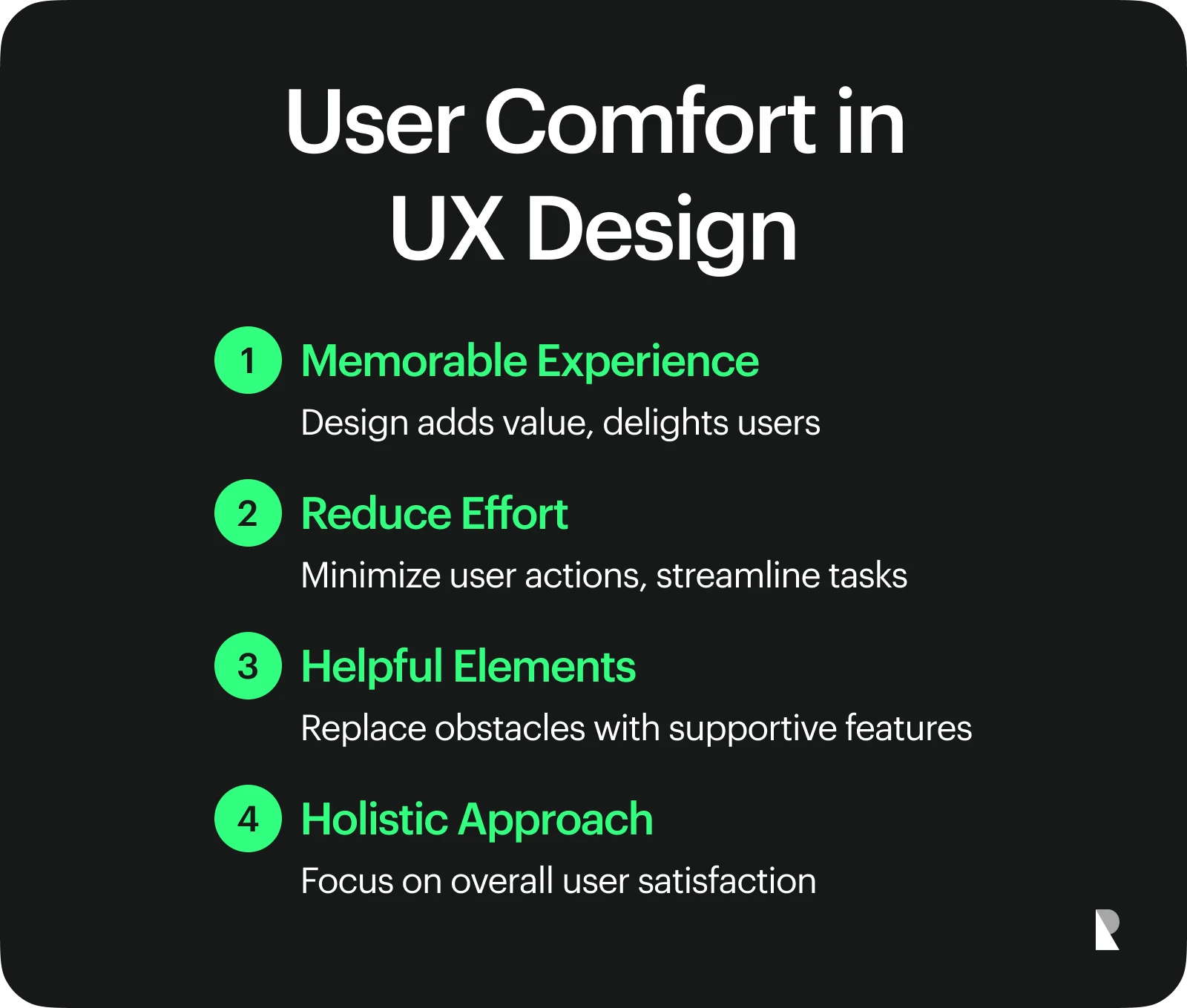 User comfort in UX design