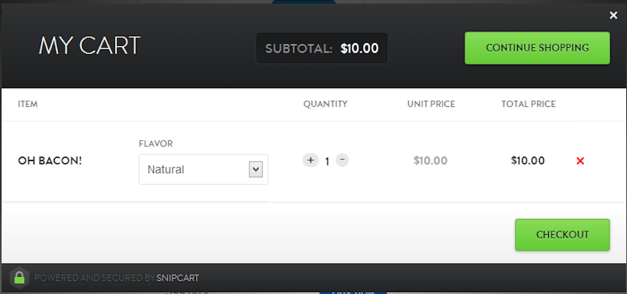 Option price variation cart sample