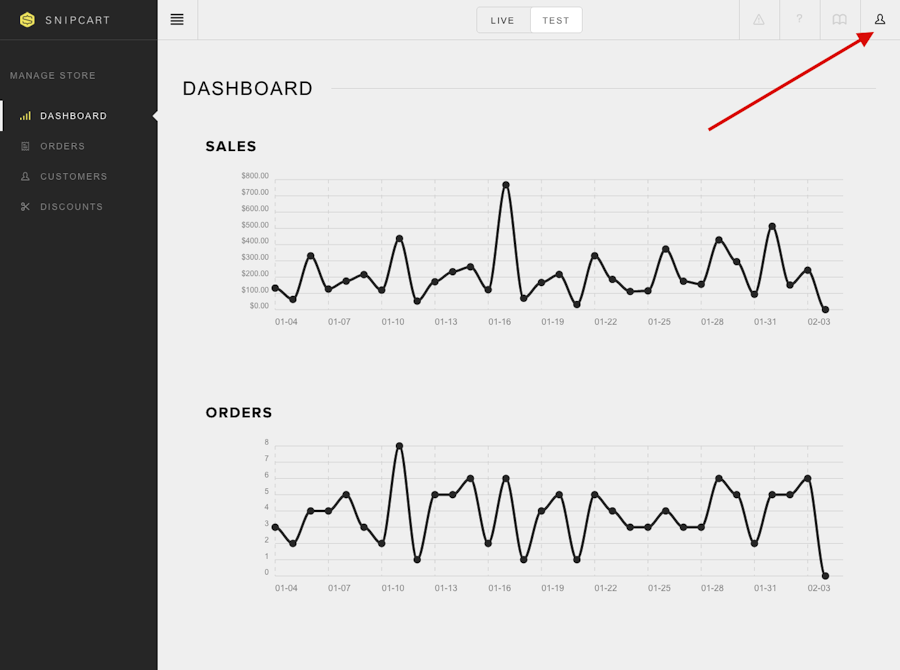 snipcart-squarespace-shopping-cart-dashboard