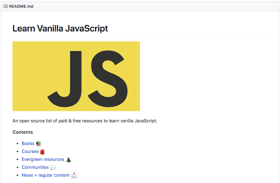 github learn vanilla.js