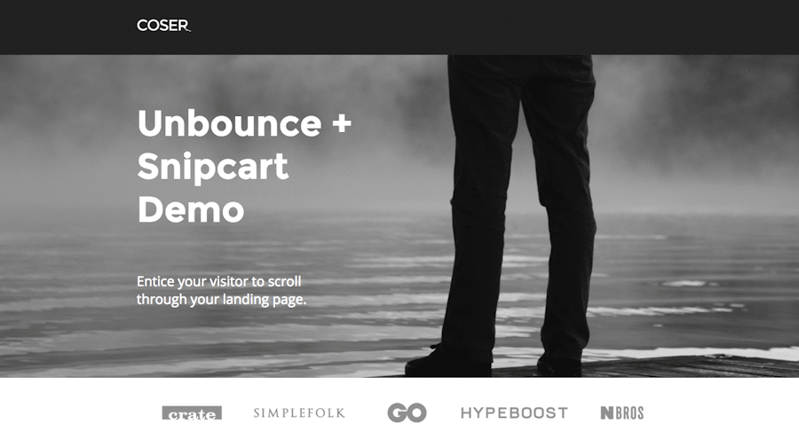 unbounce-ecommerce-landing-page-snipcart