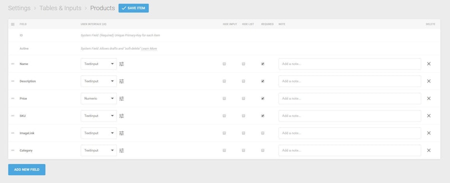 directus-cms-demo-products-table