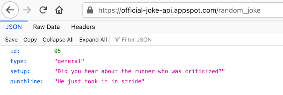 Joke API JSON
