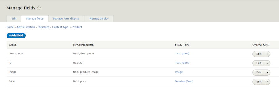 manage fields