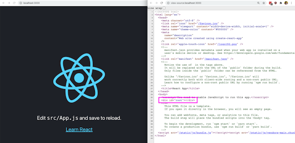 Create React App mount point
