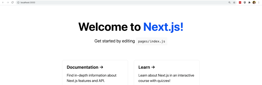 New Next.js app