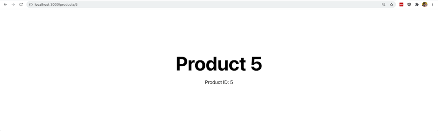 Dynamic page with product #5
