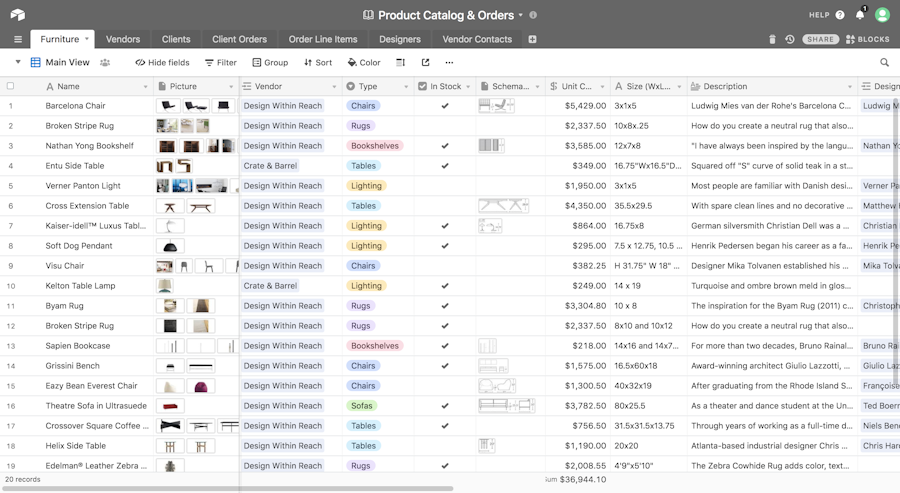 airtable-products-list