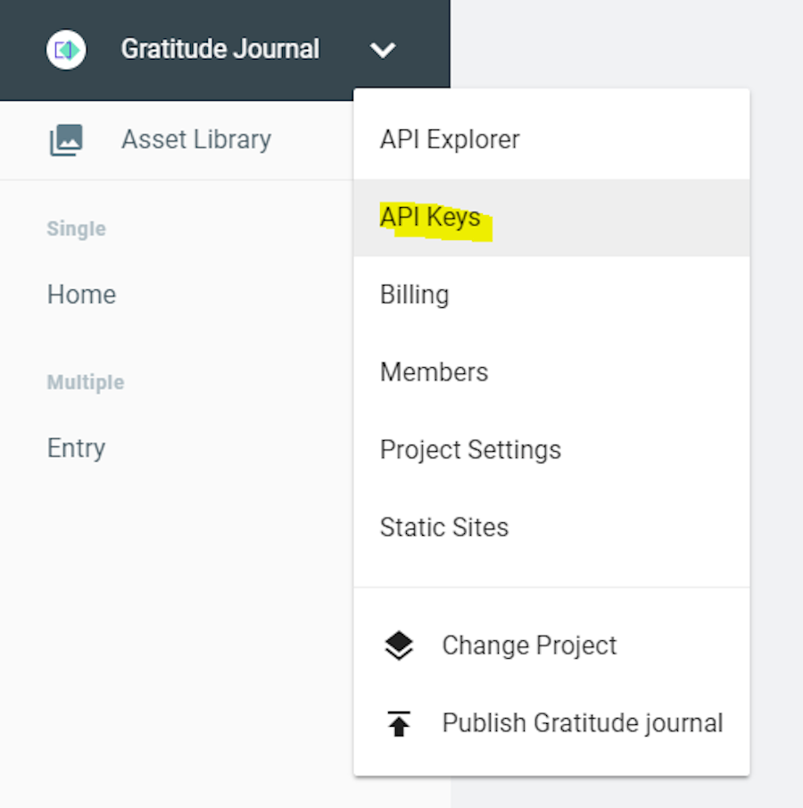 takeshape-api-key