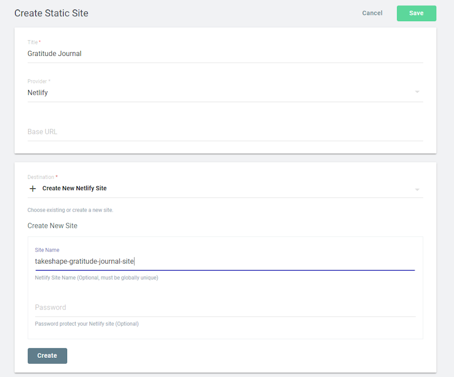 takeshape-create-site