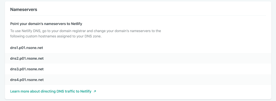 Netlify nameservers