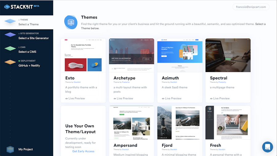 gohighlevel email templates - choose from 401+... Stackbit Intro: Bundle JAMstack Tools in Minutes - Snipcart