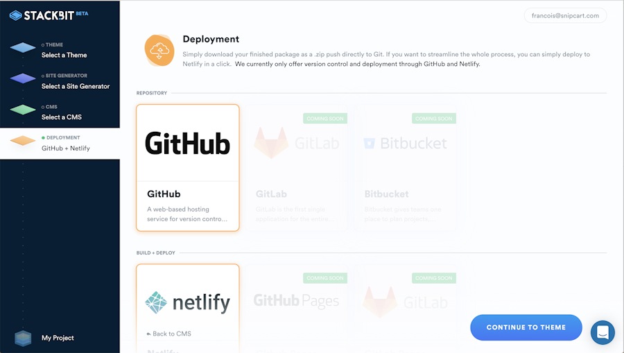 Stackbit Intro: Bundle JAMstack Tools in Minutes - Snipcart