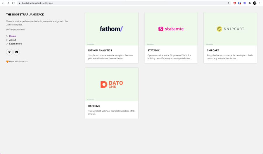 bootstrapjamstack - Website screenshot