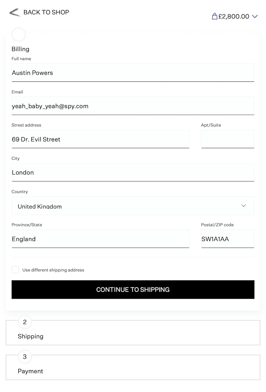 Snipcart E-Commerce Mobile Checkout