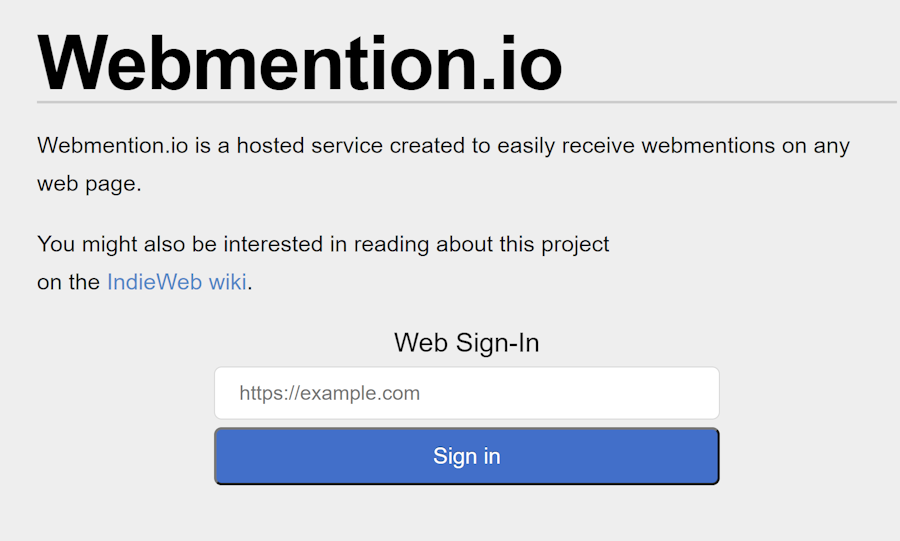 Webmention.io signin